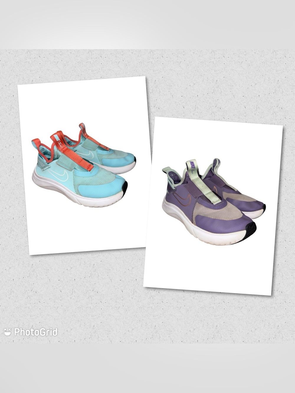 Nike Kids' Flex Runner Slip-On Sneakers - Teal/Coral & Purple Size 3.5